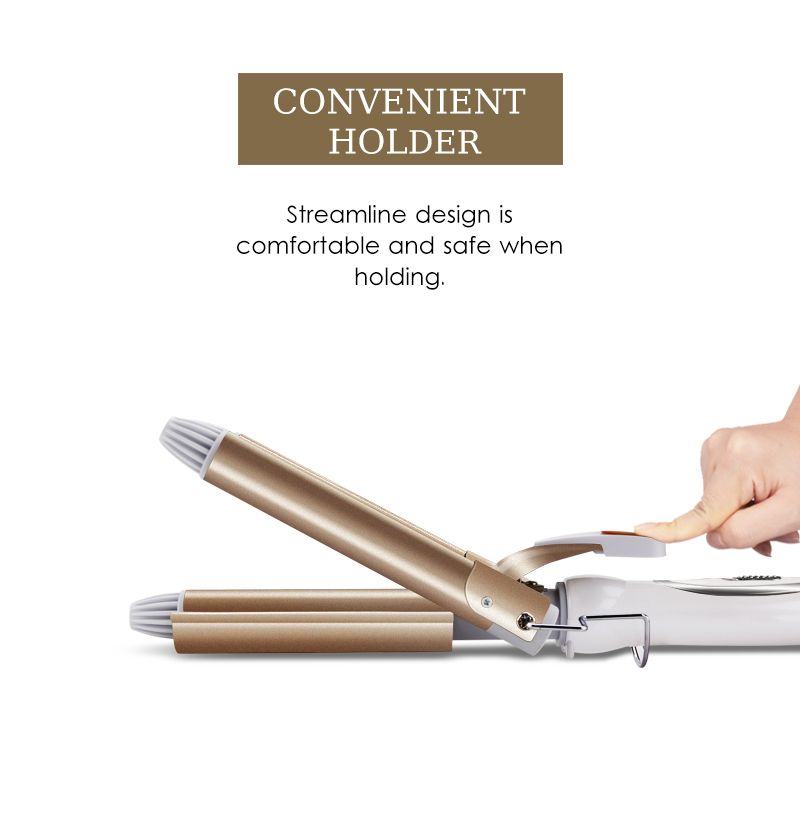 Deep Wavy Hair Curler Iron Fast Hot Hair Wand For  Women