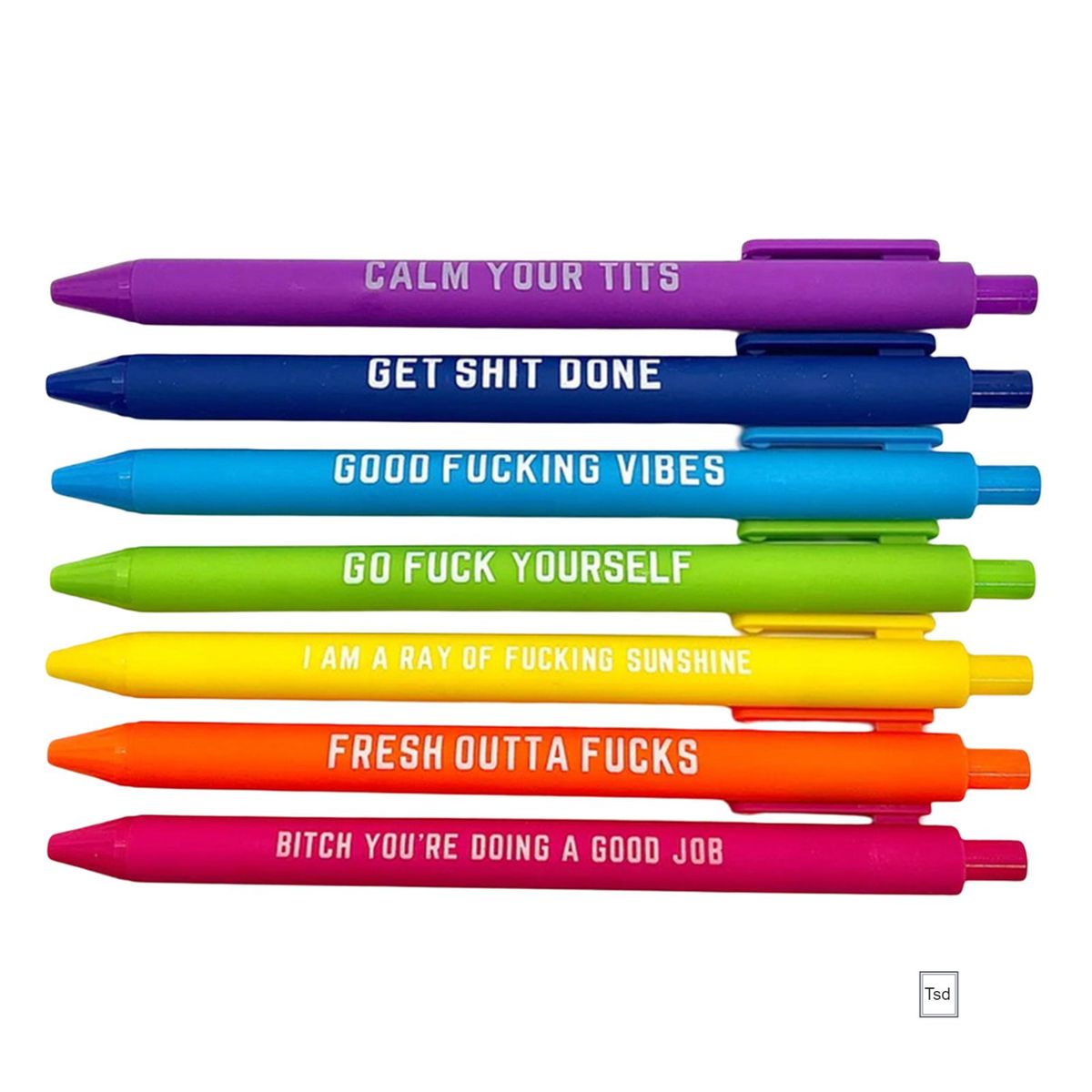 11PCS Ballpoint Pen Black Ink Pens With Funny Sayings