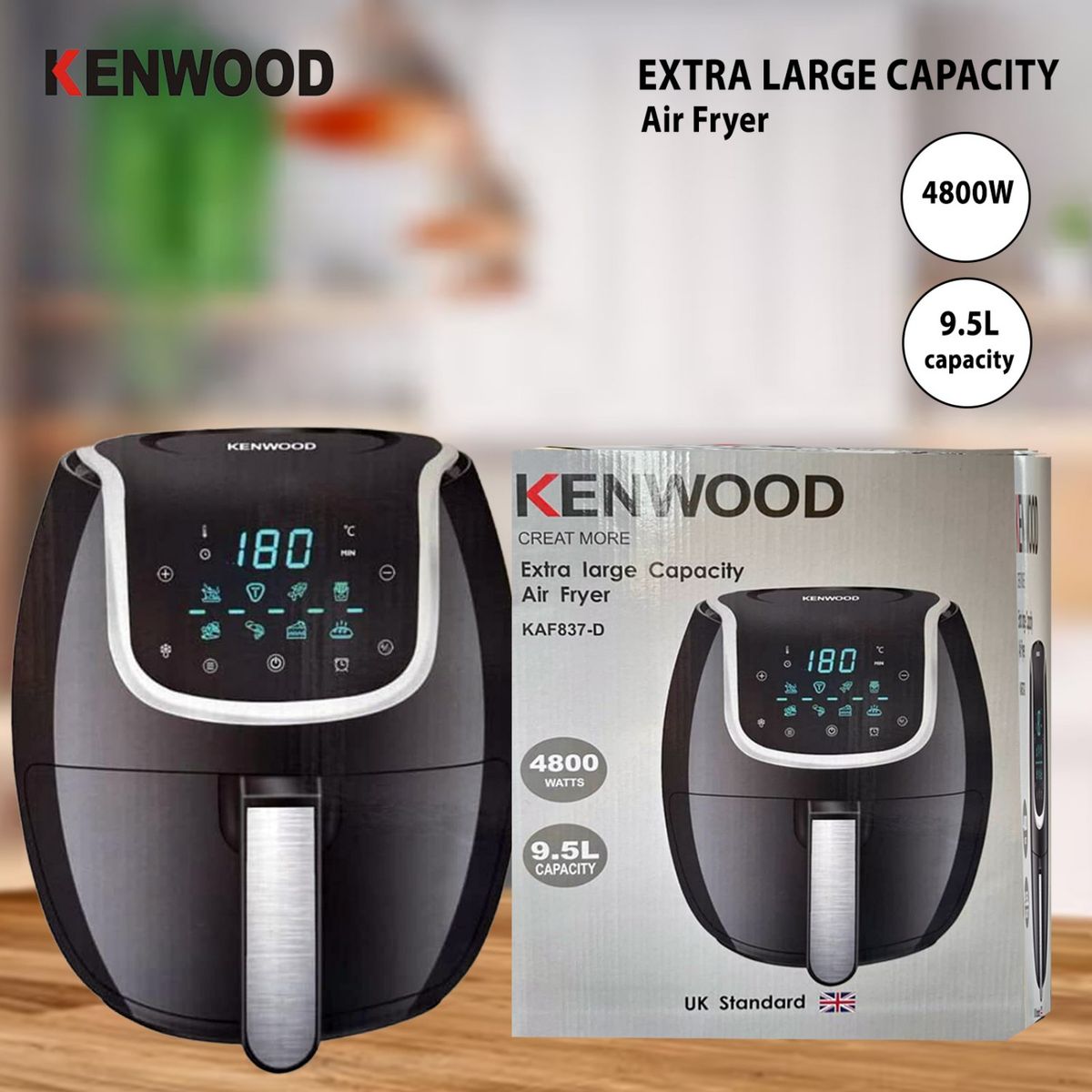 9.5L Extra Capacity AirFryer-4800W