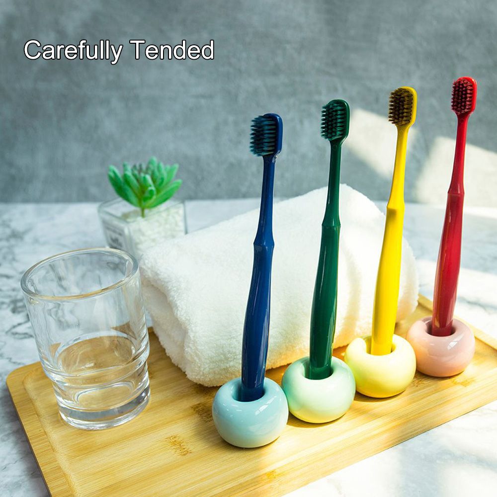 4Pcs Family Pack Fashion Pure Color Toothbrushes Soft