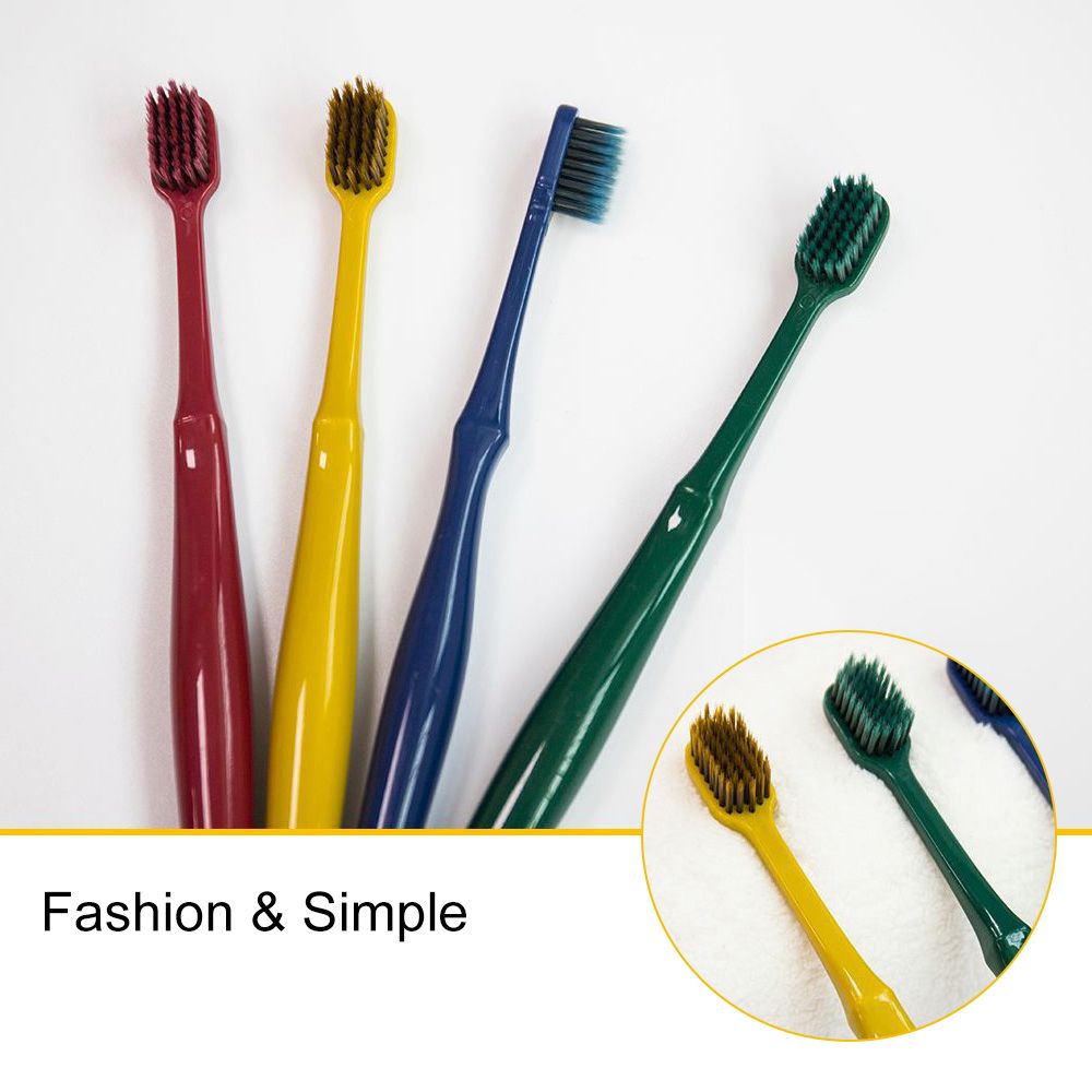 4Pcs Family Pack Fashion Pure Color Toothbrushes Soft