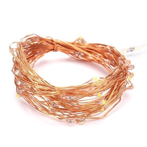 50LED Battery Powered Copper Wire LED String Xmas Fairy Light Remote Control RGB