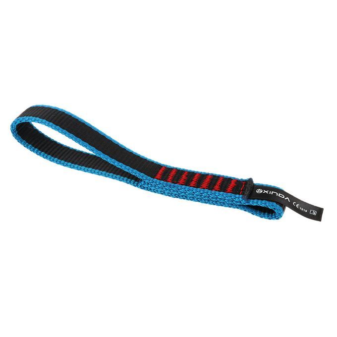 22KN Climb Quick Draw Sling Carabiner  Webbing 17cm Blue