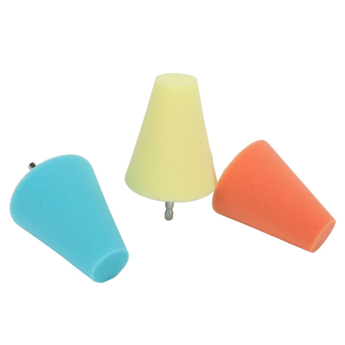 3PCS Hub Conical Polishing Sponge Buffing Foam Pad Wheel