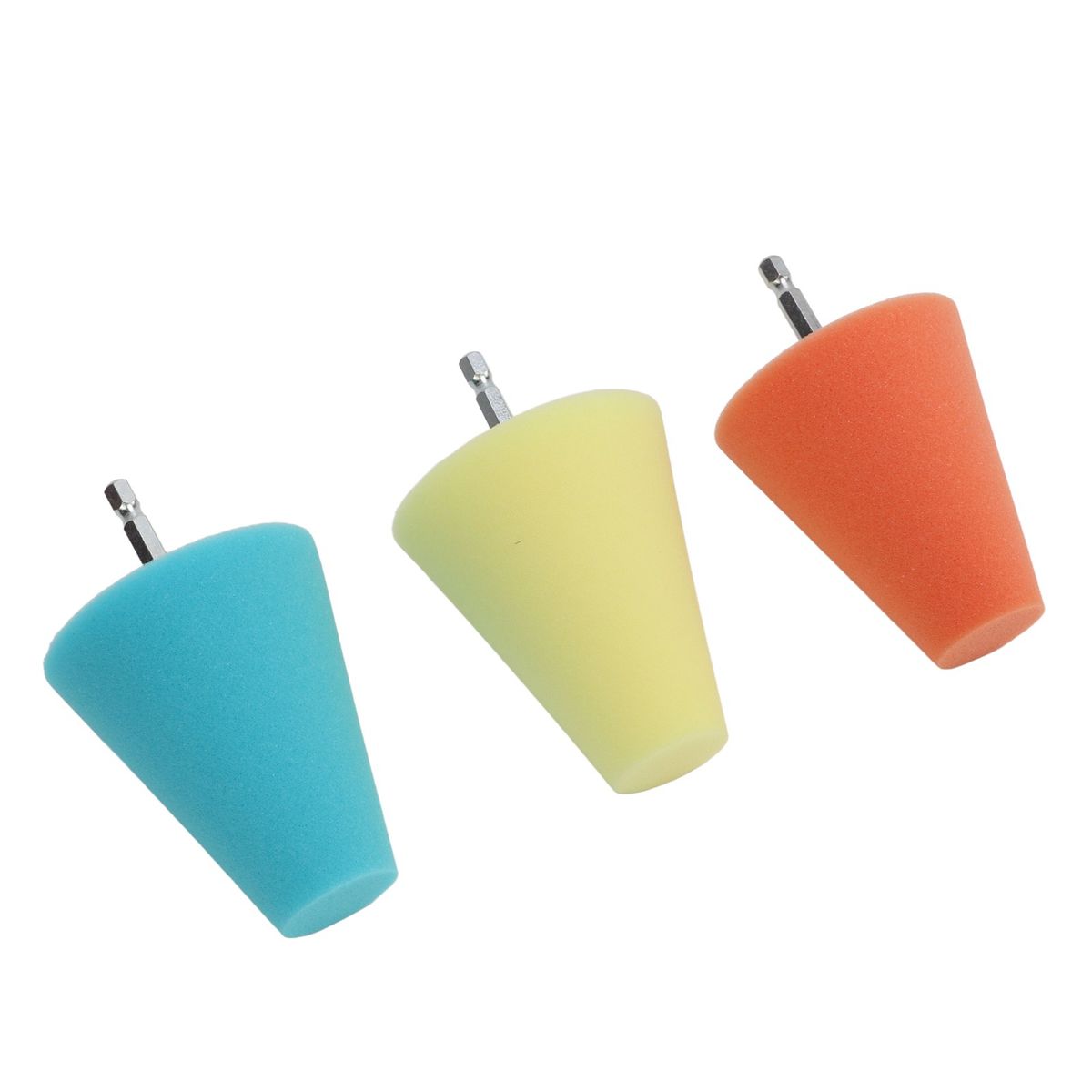 3PCS Hub Conical Polishing Sponge Buffing Foam Pad Wheel