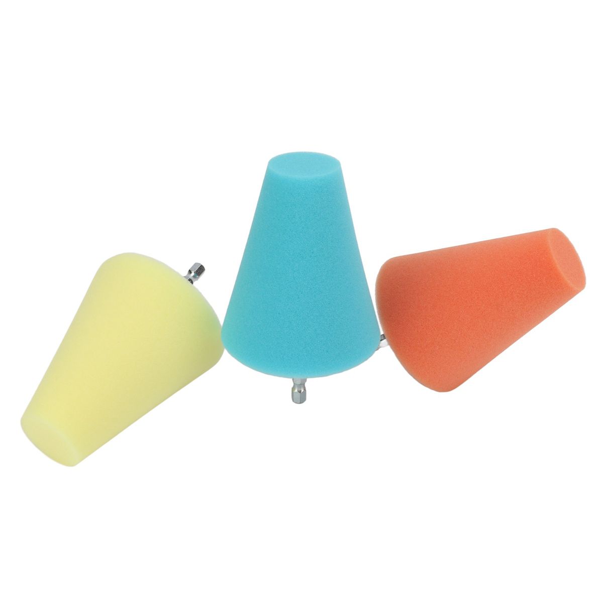 3PCS Hub Conical Polishing Sponge Buffing Foam Pad Wheel
