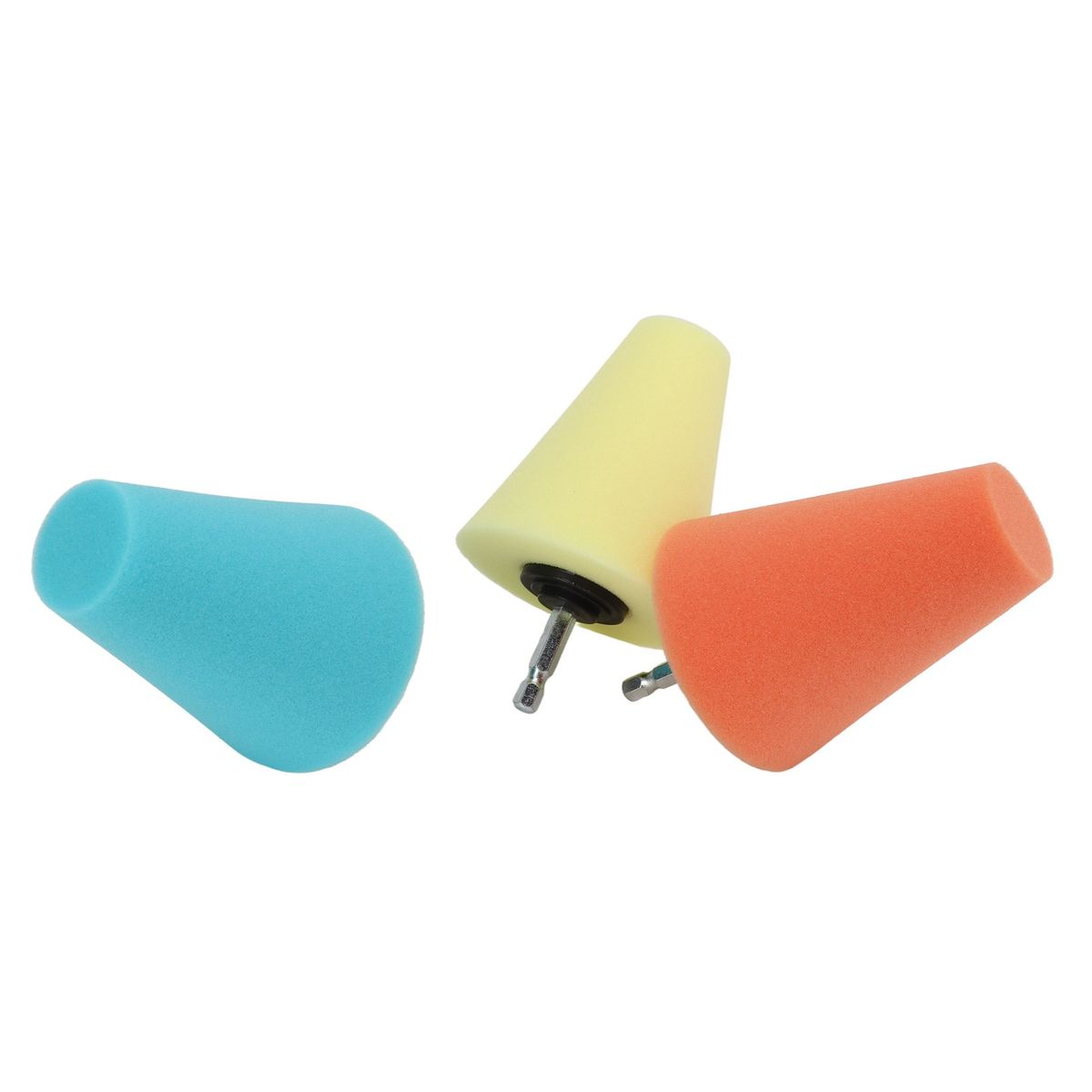 3PCS Hub Conical Polishing Sponge Buffing Foam Pad Wheel