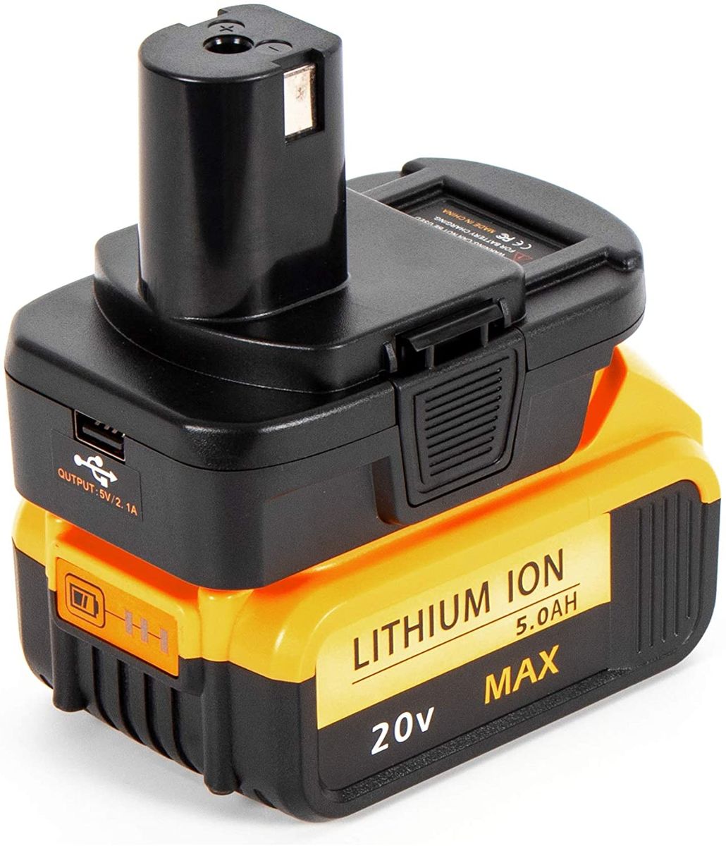 DM18RL Battery Converter Adapter USB DM20ROB For RYOBI Convert DEWALT 20V Milwaukee M18 To 18V Battery Adapter