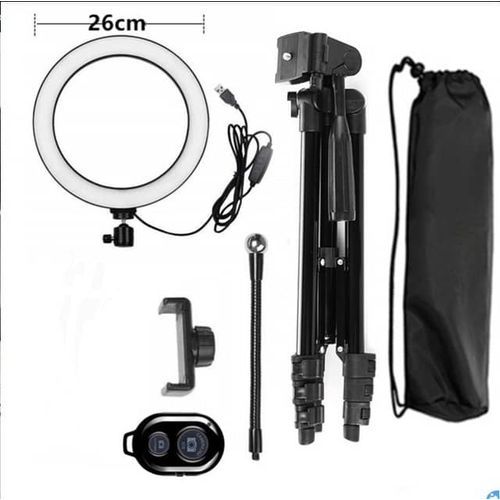 USB 10 Inch Dimmable LED Self-filling Selfie Light Ring Light 10 Brightness