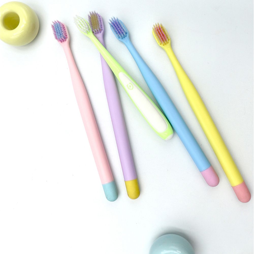 5Pcs Family Pack Fashion Color Toothbrushes Soft Bristles