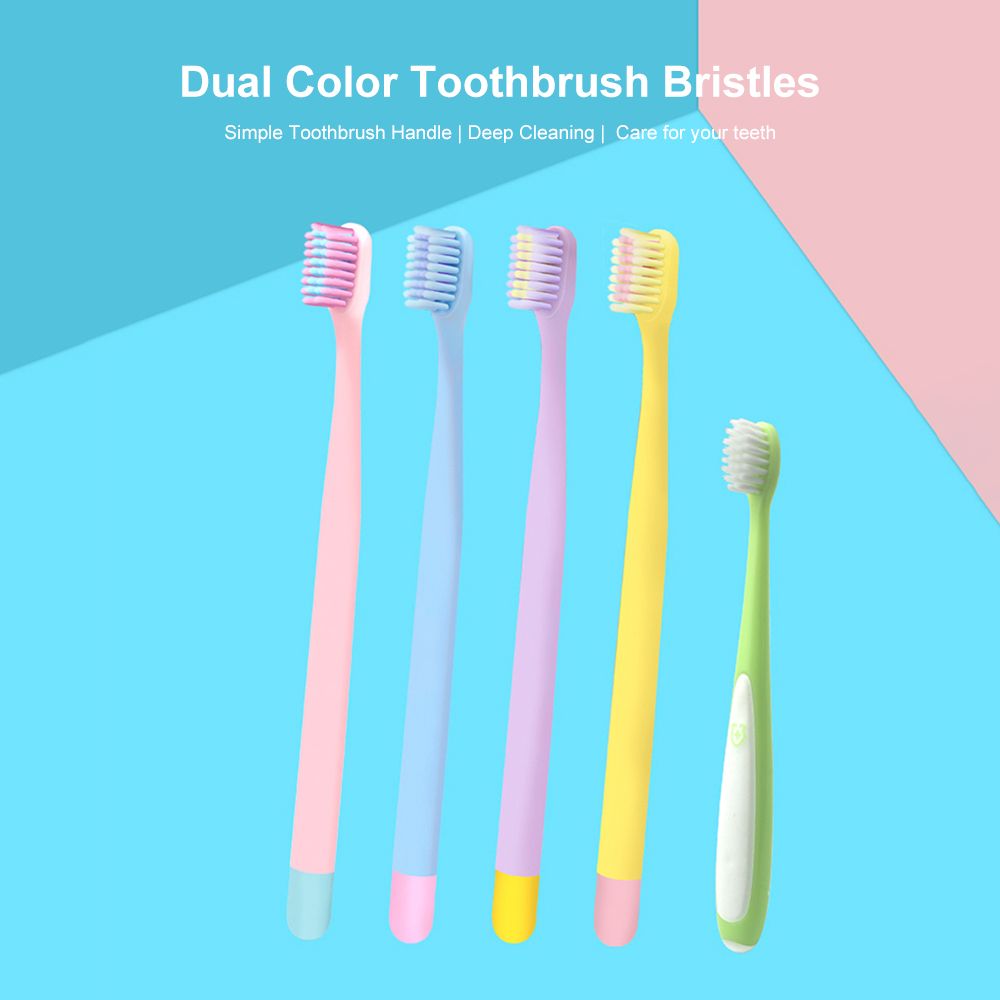 5Pcs Family Pack Fashion Color Toothbrushes Soft Bristles