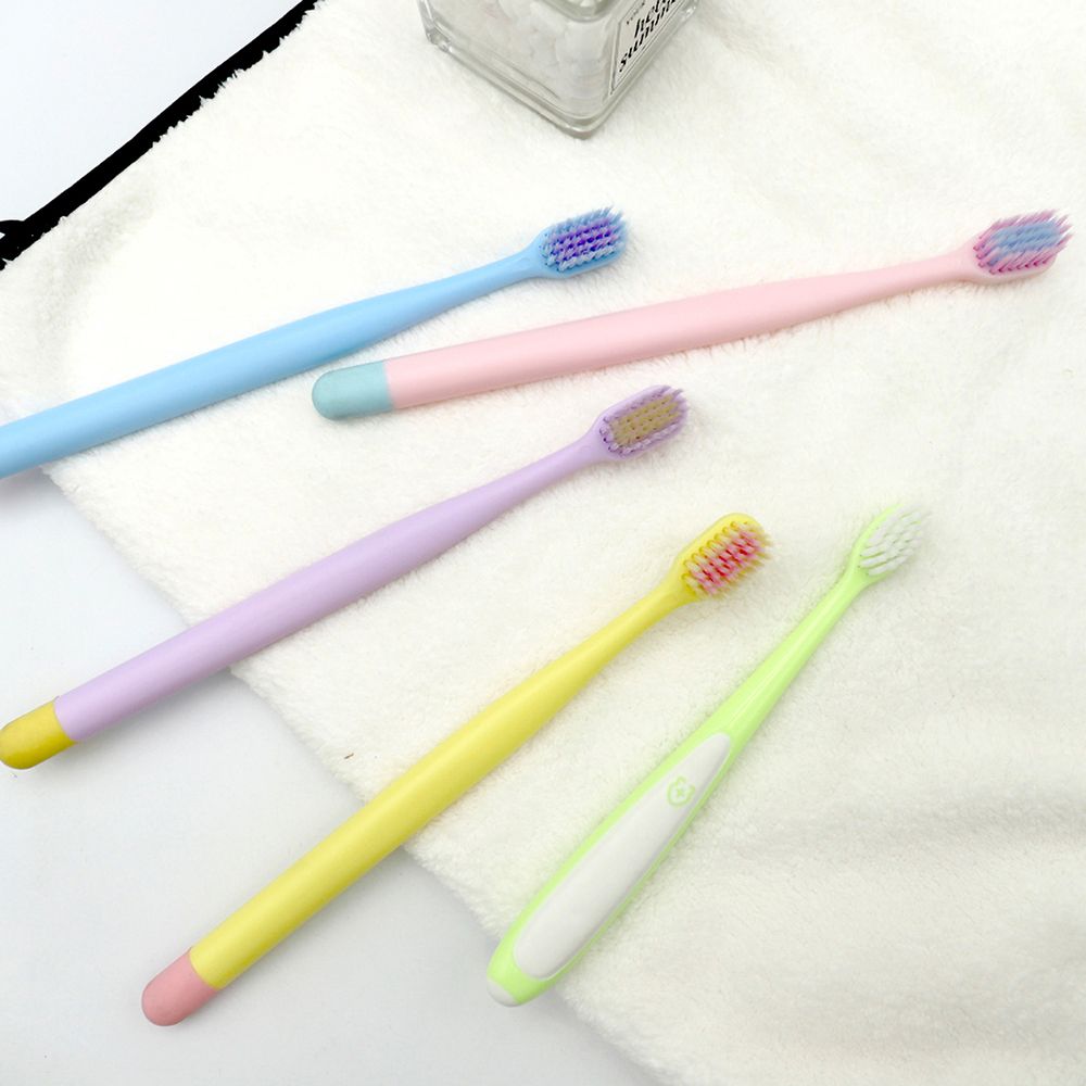 5Pcs Family Pack Fashion Color Toothbrushes Soft Bristles