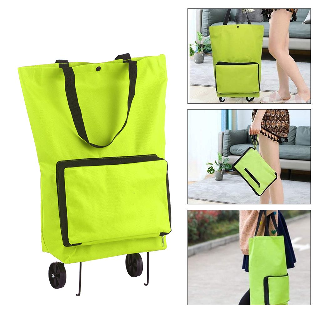Foldable Shopping Trolley Bag With Wheels Collapsible