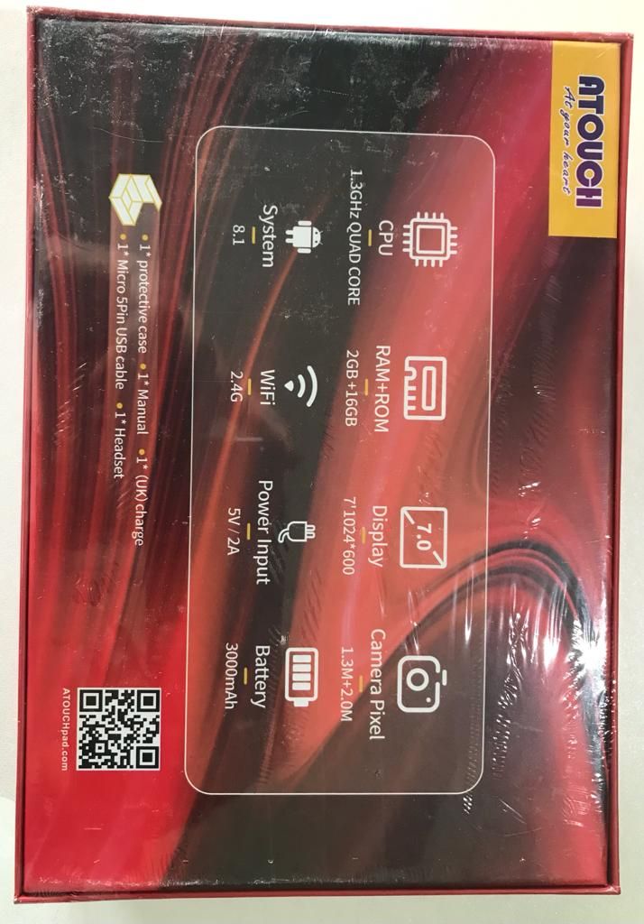 KIDS LEARNING TABLET 7' INCHES RAM+ROM 2GB+16GB, SYSTEM 8.1.