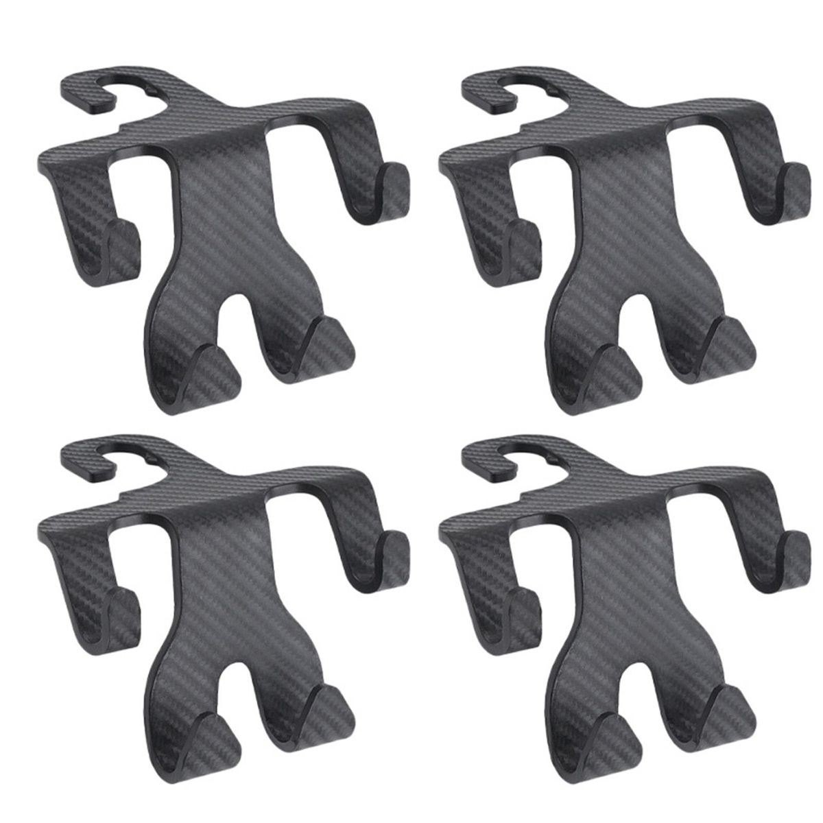 Car Seat Hanger Carbon Fiber Car Seat Hooks Neat Organized for Purses Black
