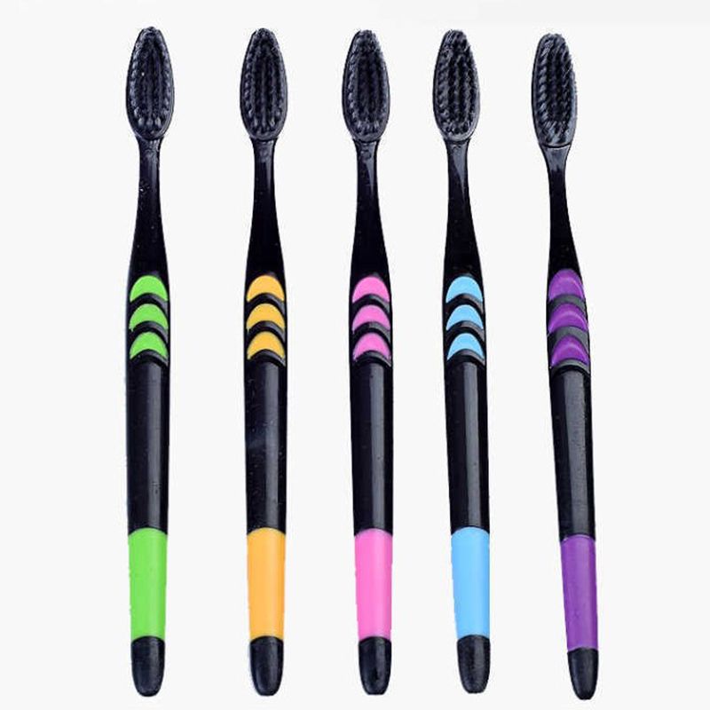 10Pcs Toothbrush Ultra Soft Bamboo Charcoal  Wear