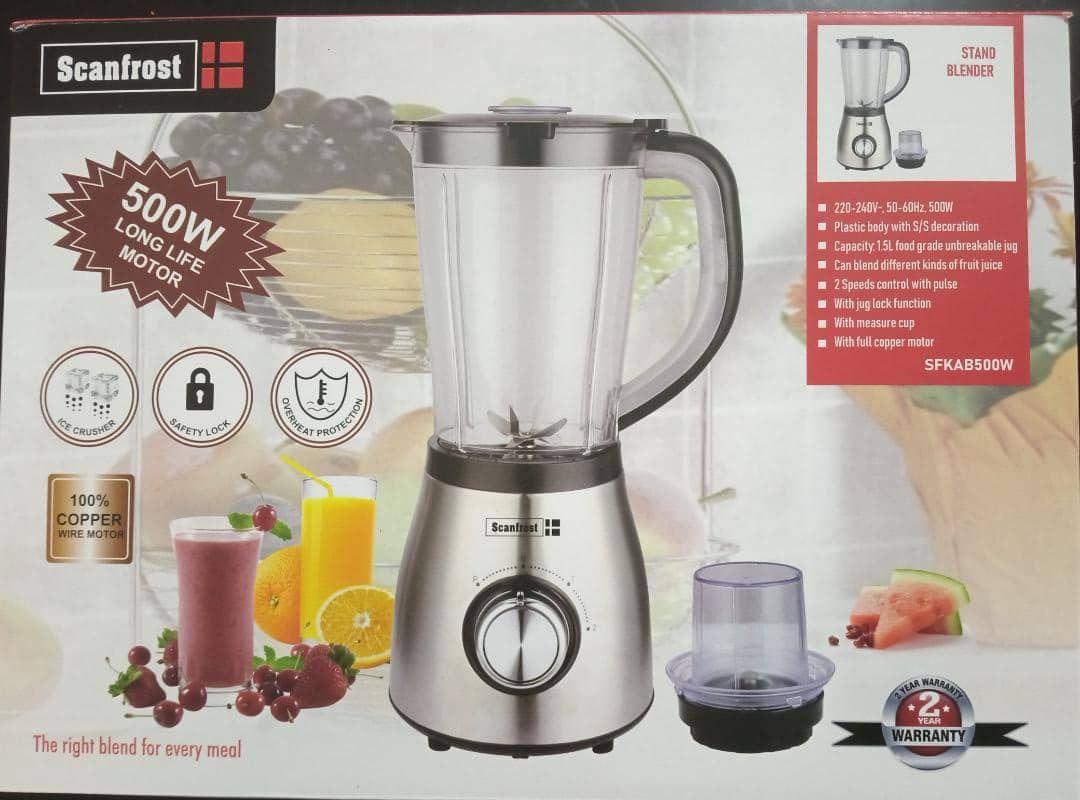 Blender SFKAB500W With Unbreakable Jug+Ice Crusher