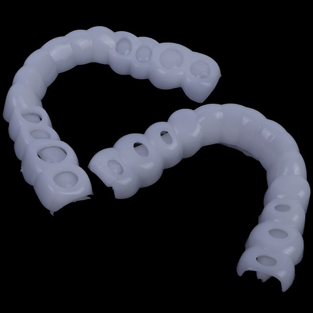 Denture Teeth Whitening Fake Tooth Cover Comfort Fit Snap