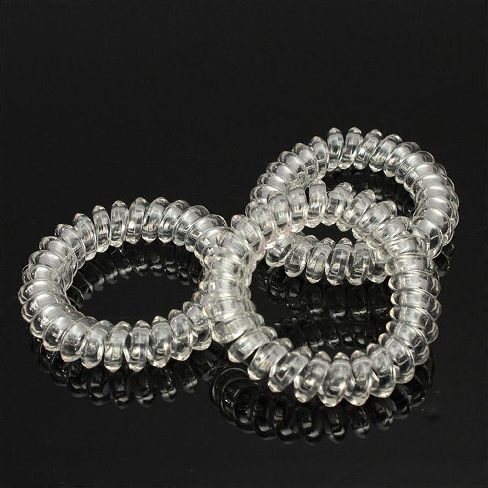 5x Girls Crystal Elastic Rubber Hairband Phone Wire Hair