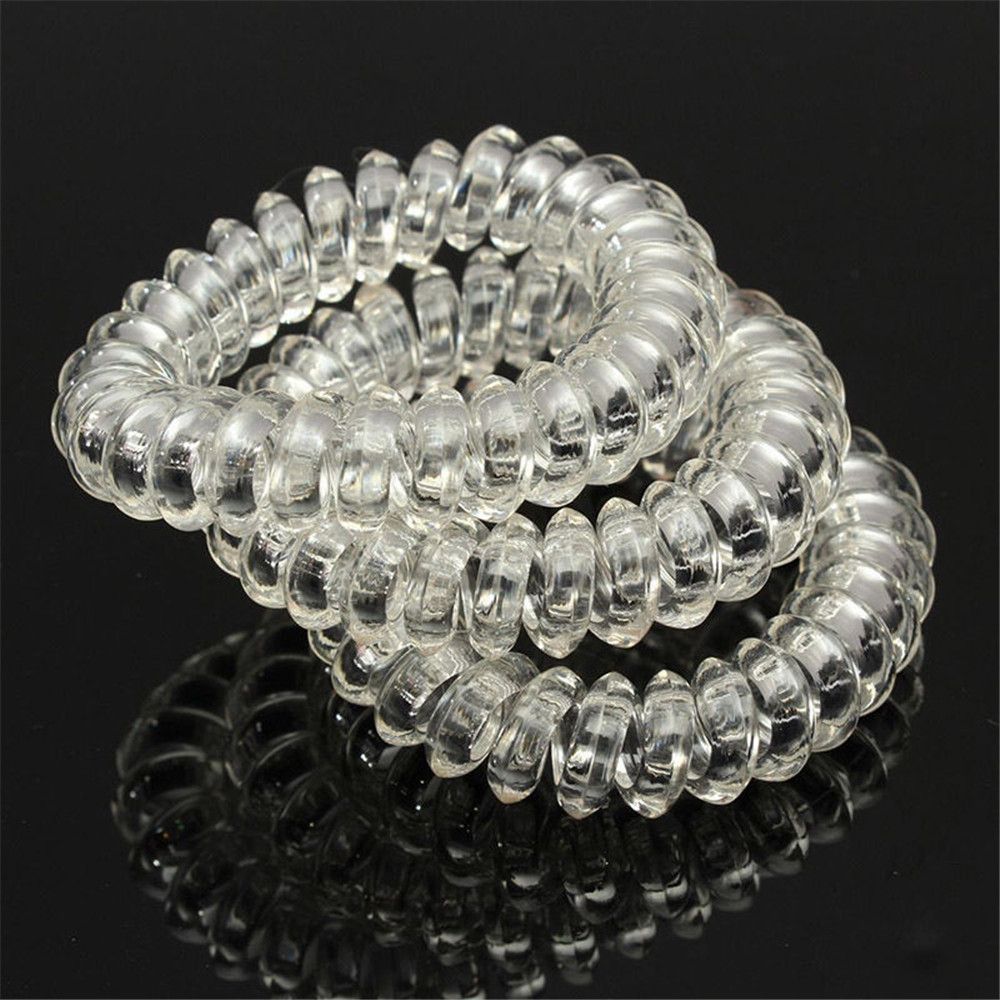 5x Girls Crystal Elastic Rubber Hairband Phone Wire Hair