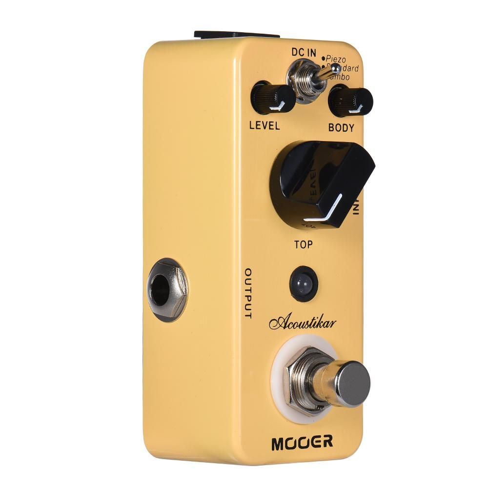 MOOER Acoustikar Acoustic Guitar Simulator Effect Pedal True Bypass with 3 Modes (Piezo/Standard/Jumbo)