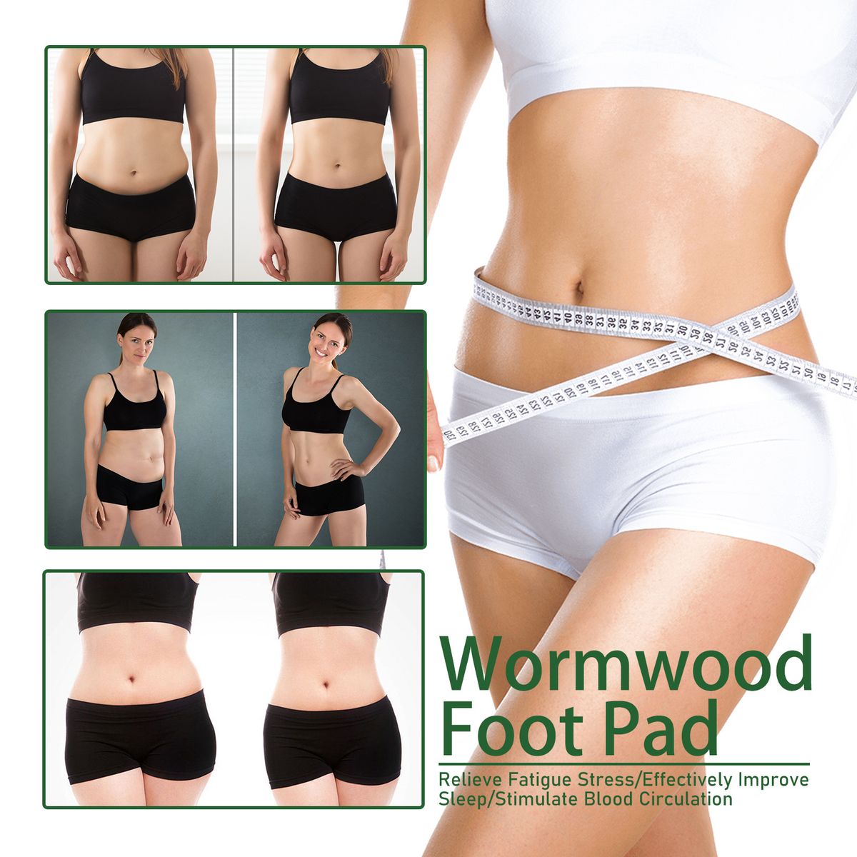 12Pcs Wormwood Foot Pad Detox Cleansing Remove Toxin Patch