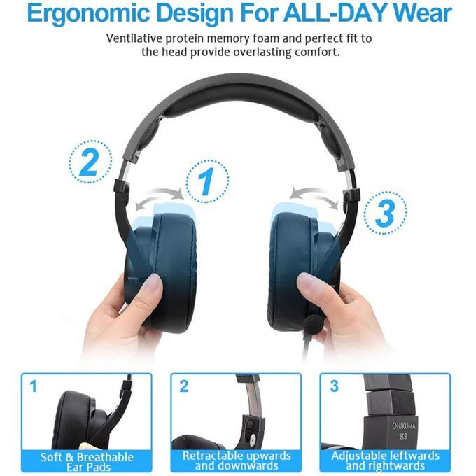 RGB Gaming Headset Gaming Headphone With Microphone For PS4 For IPad