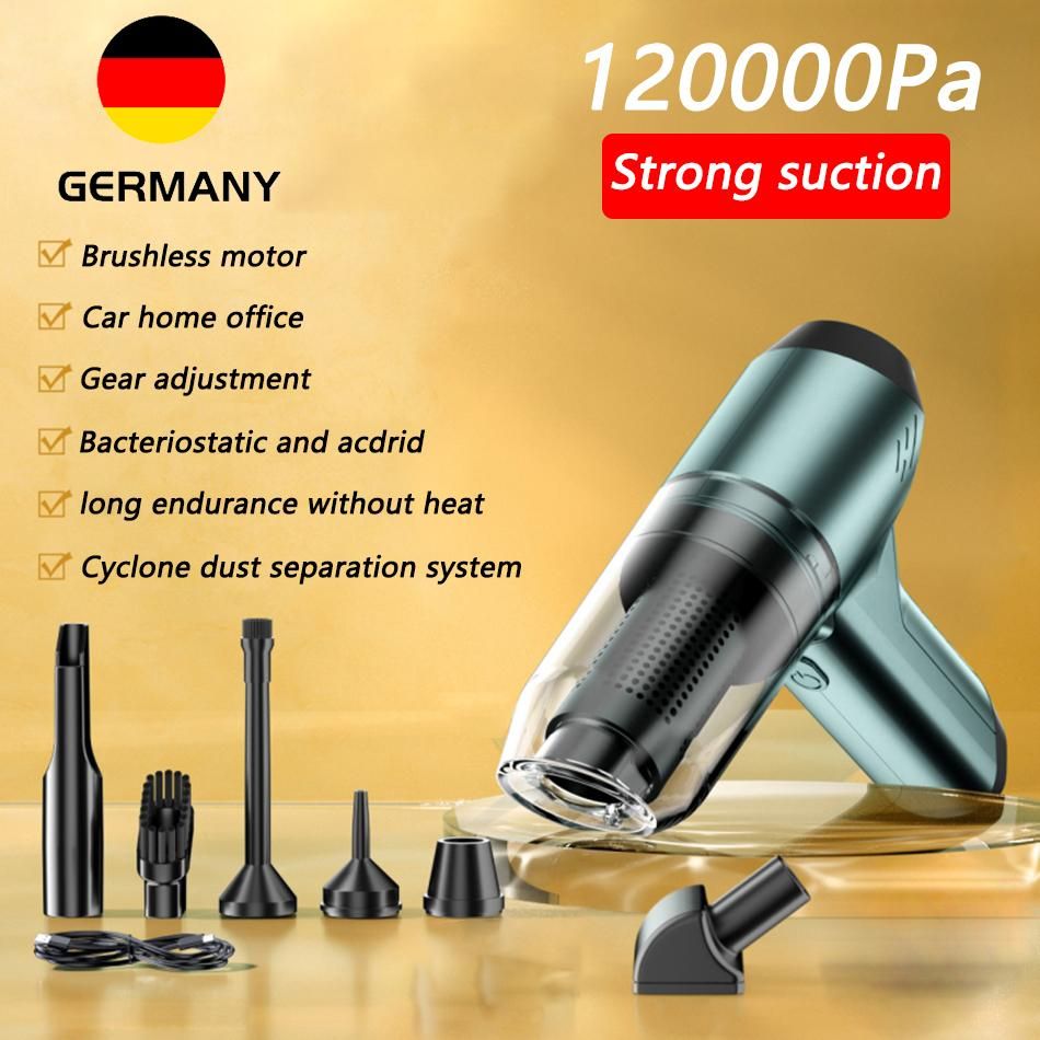 120000Pa Car Powerful Wireless Portable High Pressure Vacuum Vaccum Cleaner Auto Electric Cleaners