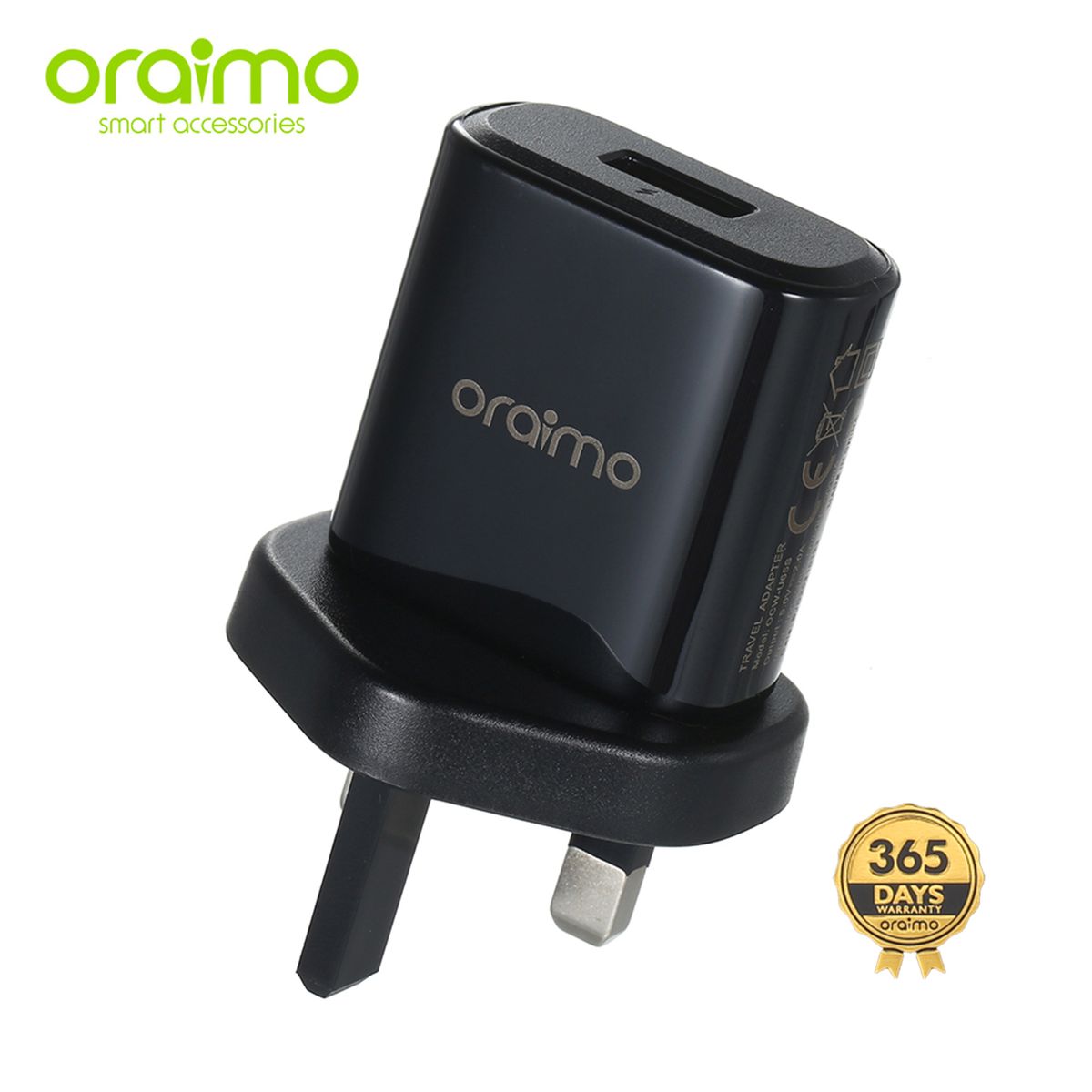 Charger With Free Cable UK OCW-U65S - Black
