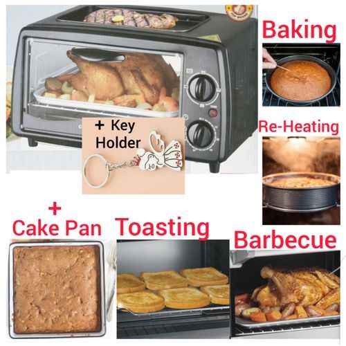 Electric 11L- Food Processor-Baking Oven+Top Grill + Cake Pan + Key Holder