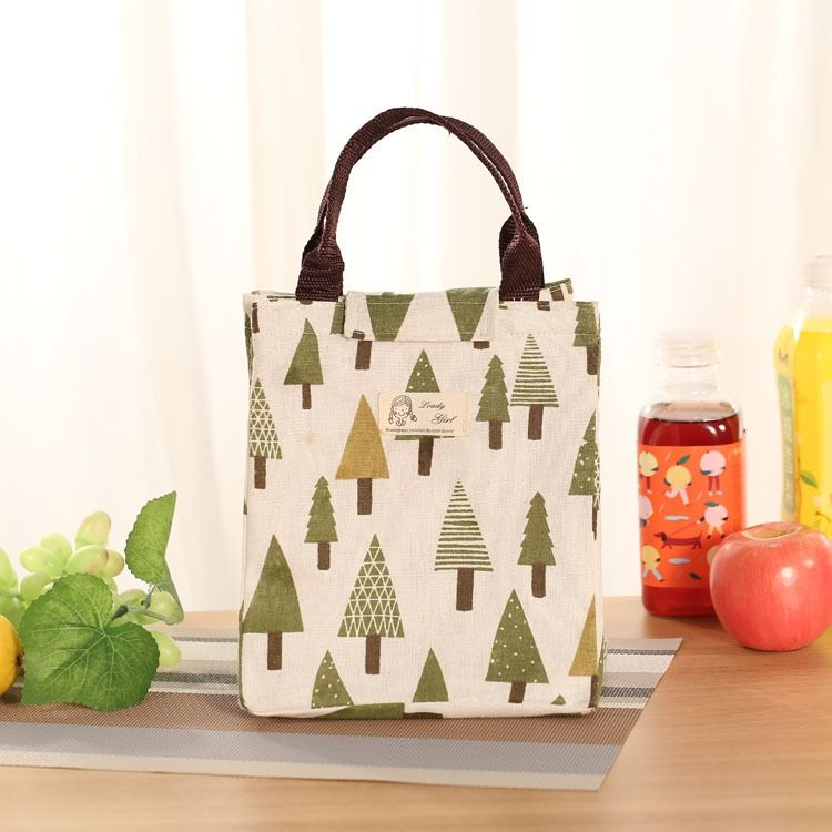 2 PCS  Animal Canvas Portable Insulation Bag