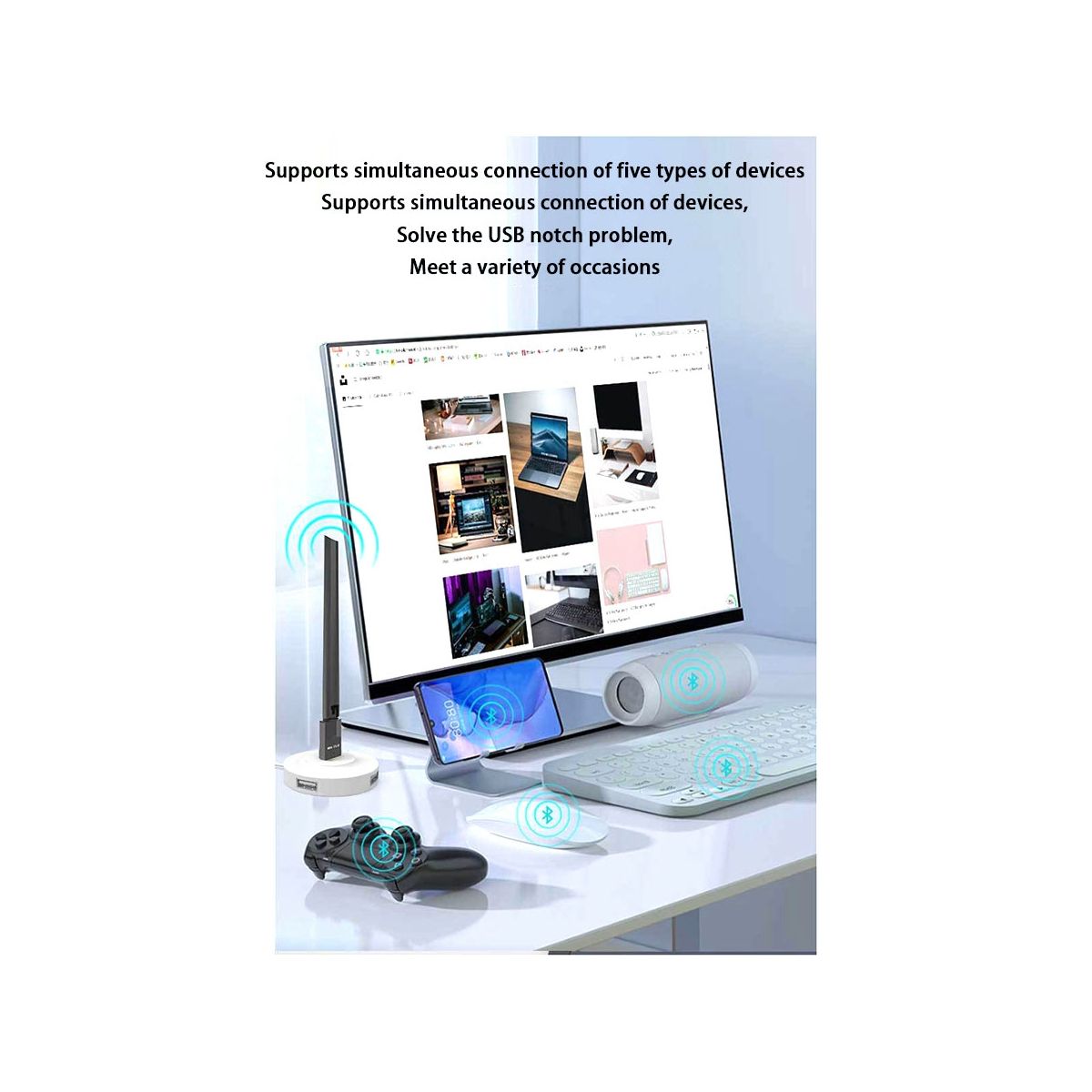 100M USB Bluetooth Adapter Bluetooth 5.3 Transmitter