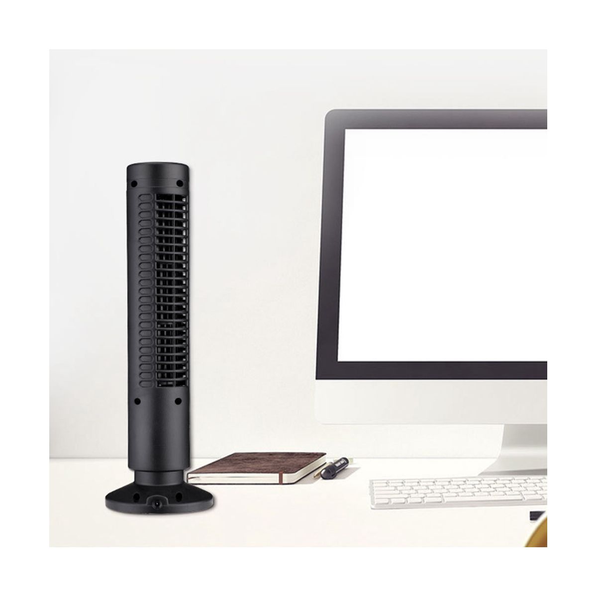 New USB Tower Fan less Fan Tower Electric Fan Mini Vertical Air Conditioner less Standing Fan White