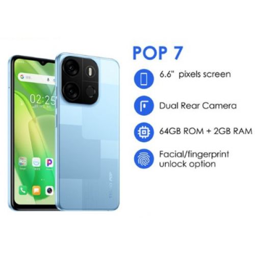 POP 7(BF6) 6.6"2GB RAM/64GB ROM Android 12 - Blue