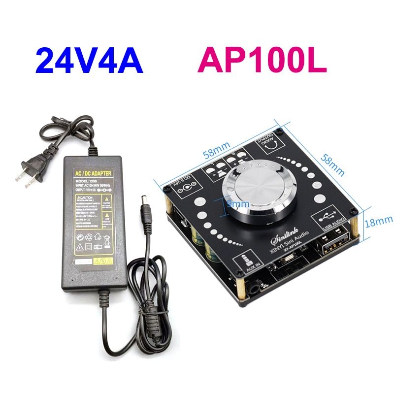 50W+50W Bluetooth 5.0 Speaker Digital Audio Power Amplifier ClD 30W~200W HiFi Stereo Mini USB Music Sound Card App AMP