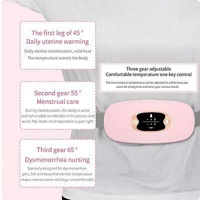 Menstrual Period Pain Relief Device Heating Portable Heating Pad Self Massage Period Cramp Massager Colic Belt Massager