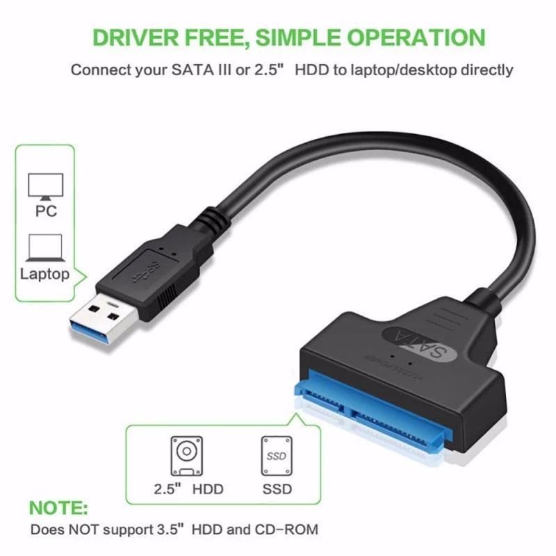 Hard Drive Adapter USB 3.0 To SSD Data Cable
