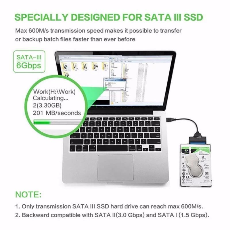 Hard Drive Adapter USB 3.0 To SSD Data Cable