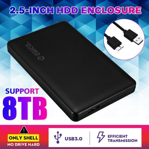 External 2.5'' Portable 8 TB Mobile Hard Drive Disk St Black