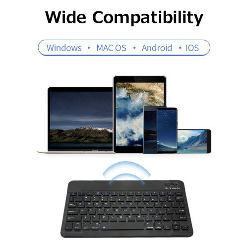 10inch BT Rechargeable Mini Keyboard Mouse Combo 78 Keys