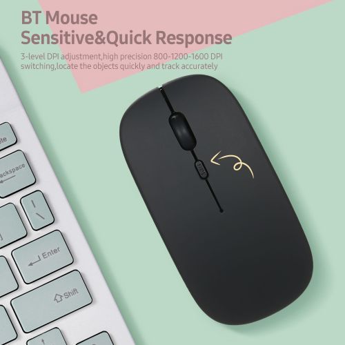 10inch BT Rechargeable Mini Keyboard Mouse Combo 78 Keys