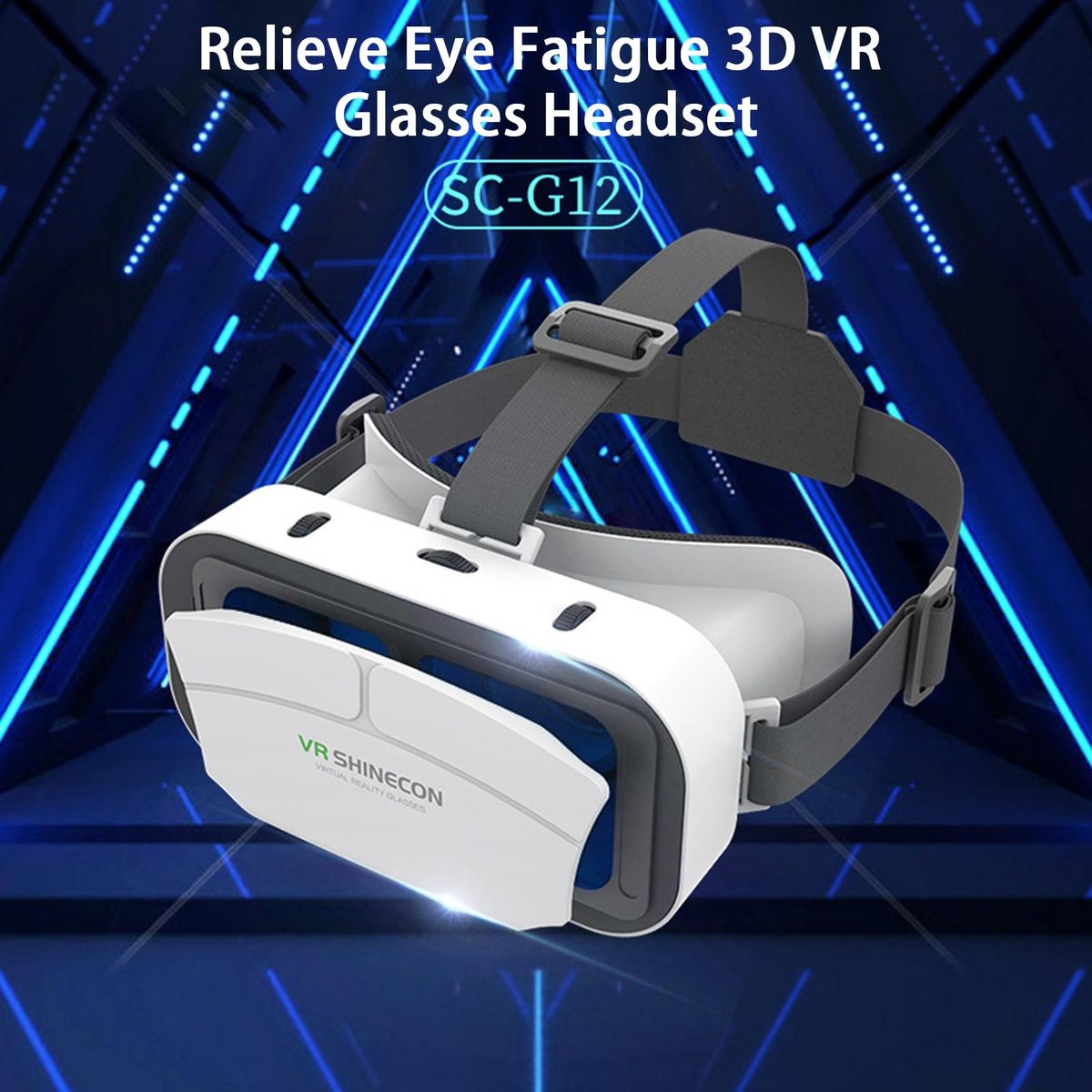 Virtual Reality Glasses Relieve Eye Fatigue 3D VR Glasses Headset White
