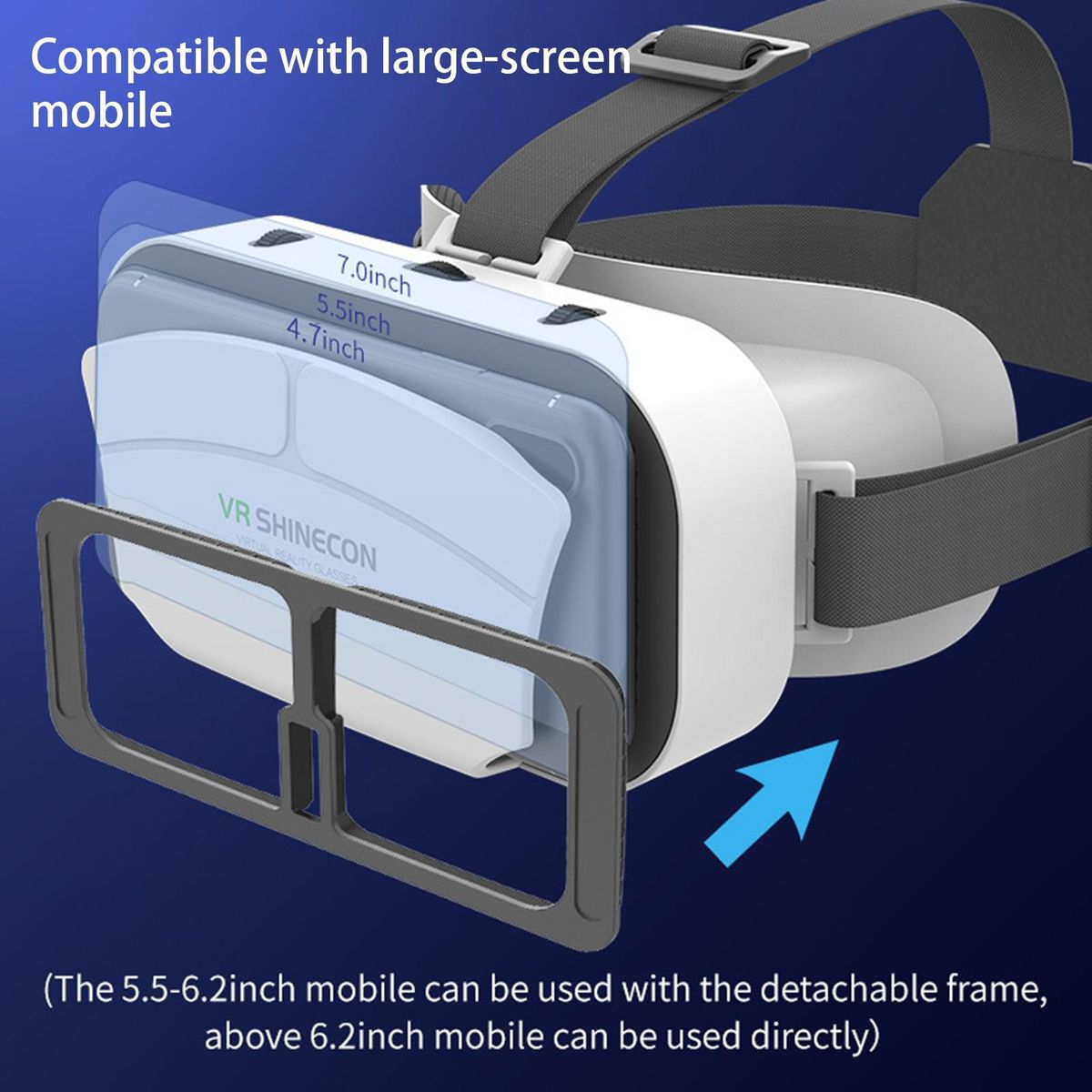 Virtual Reality Glasses Relieve Eye Fatigue 3D VR Glasses Headset White