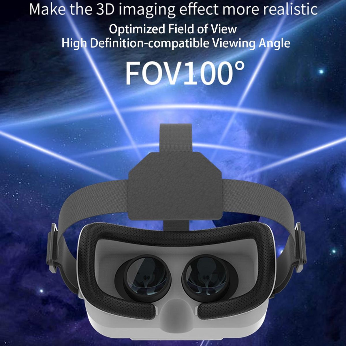 Virtual Reality Glasses Relieve Eye Fatigue 3D VR Glasses Headset White