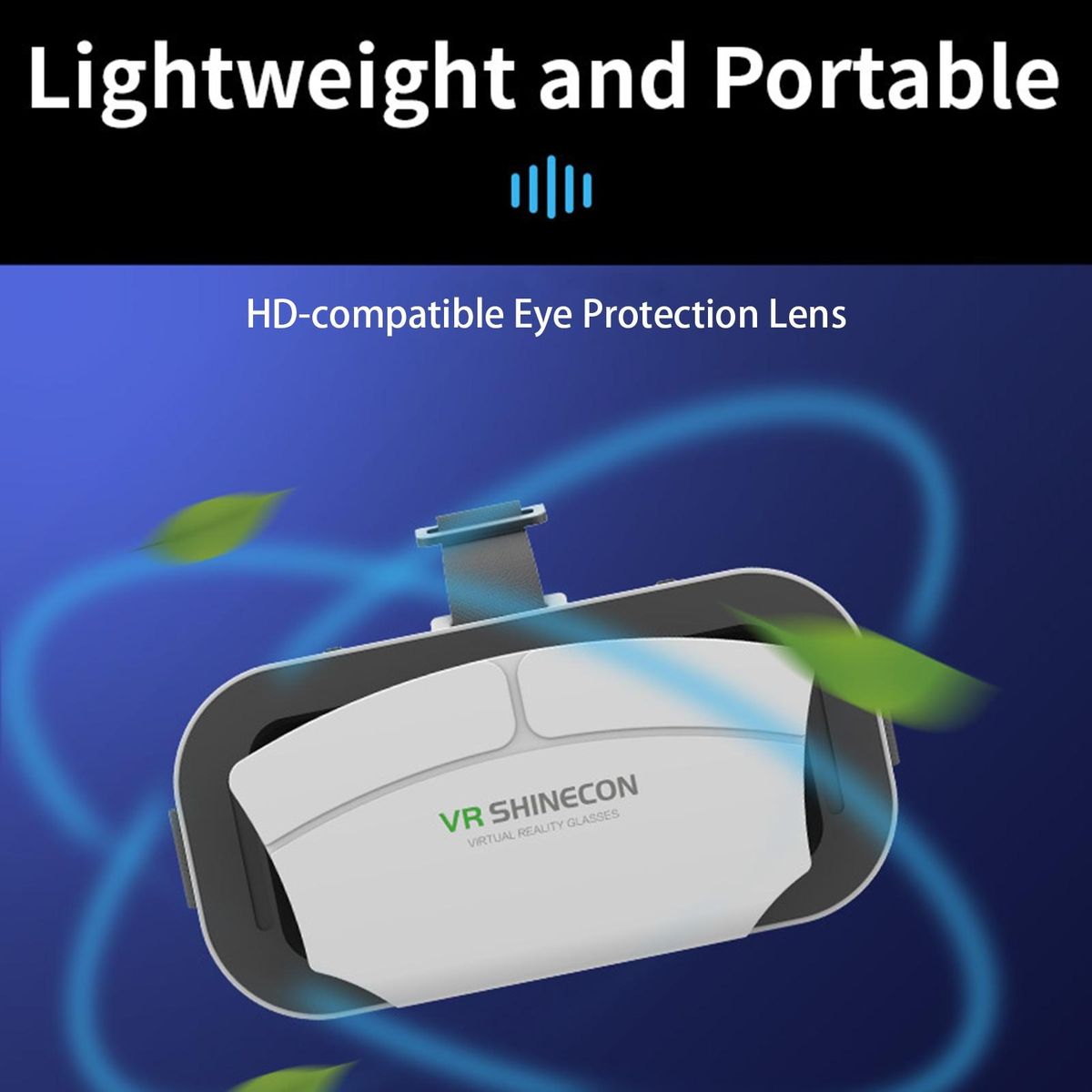 Virtual Reality Glasses Relieve Eye Fatigue 3D VR Glasses Headset White
