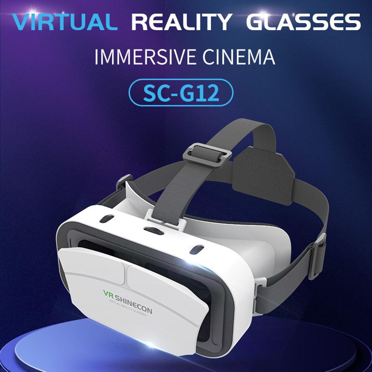 Virtual Reality Glasses Relieve Eye Fatigue 3D VR Glasses Headset White