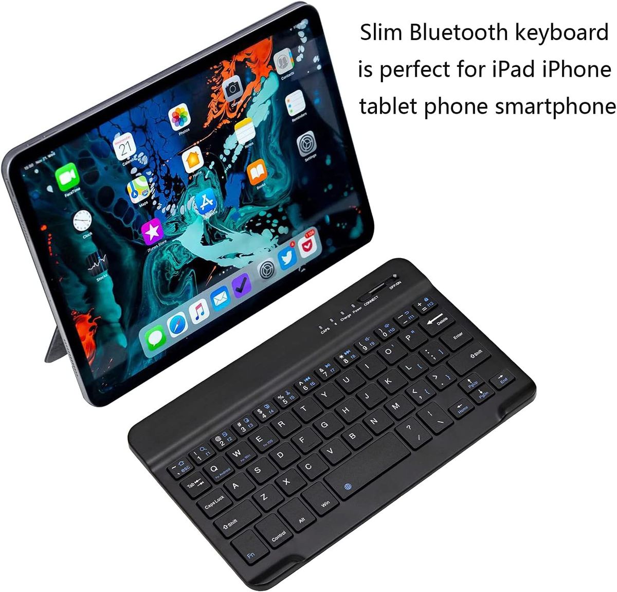 7 Inch Bluetooth Keyboard Rechargeable Keyboard For IPad
