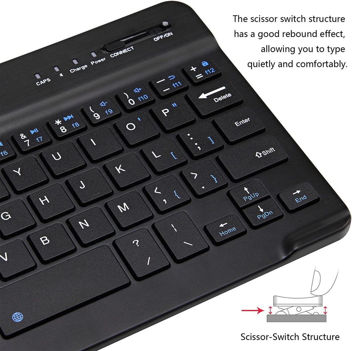 7 Inch Bluetooth Keyboard Rechargeable Keyboard For IPad