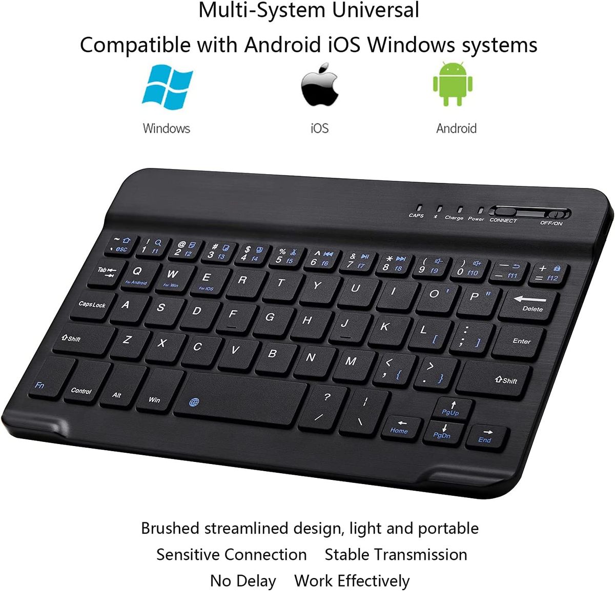 7 Inch Bluetooth Keyboard Rechargeable Keyboard For IPad
