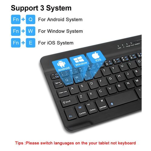 7 Inch Bluetooth Keyboard Rechargeable Keyboard For IPad